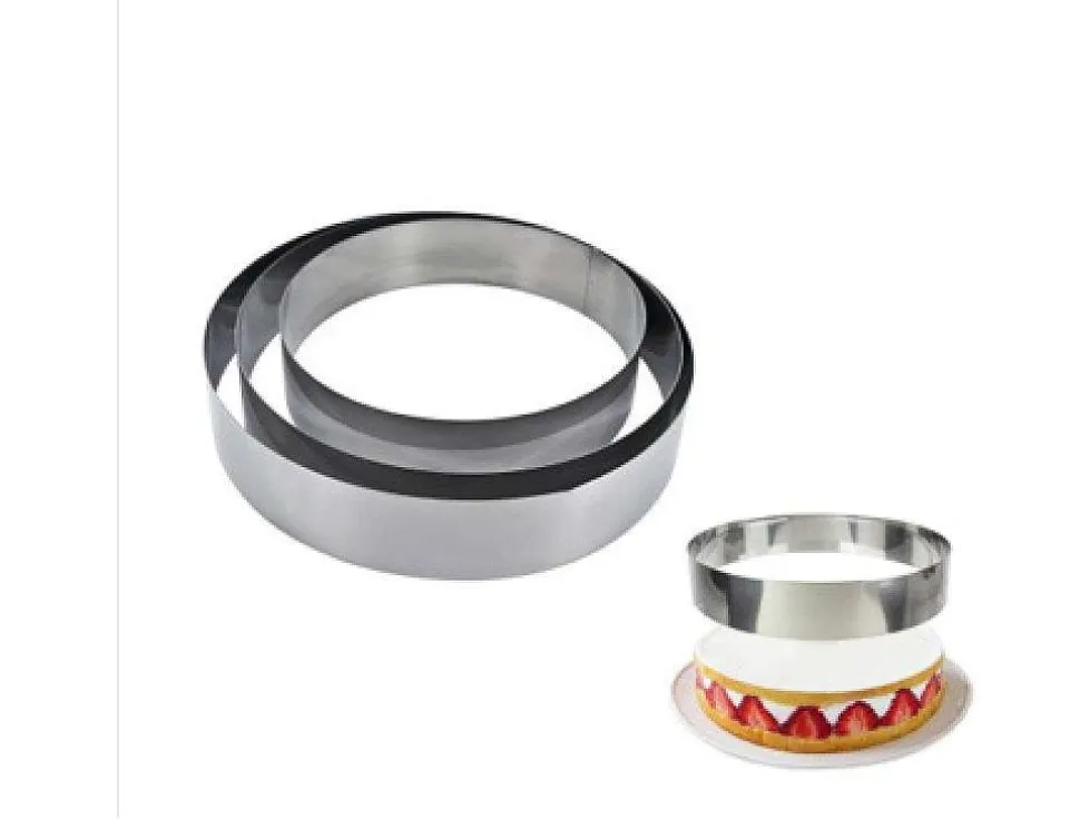 3 Cercles A Pâtisserie 20 24 26Cm Inox