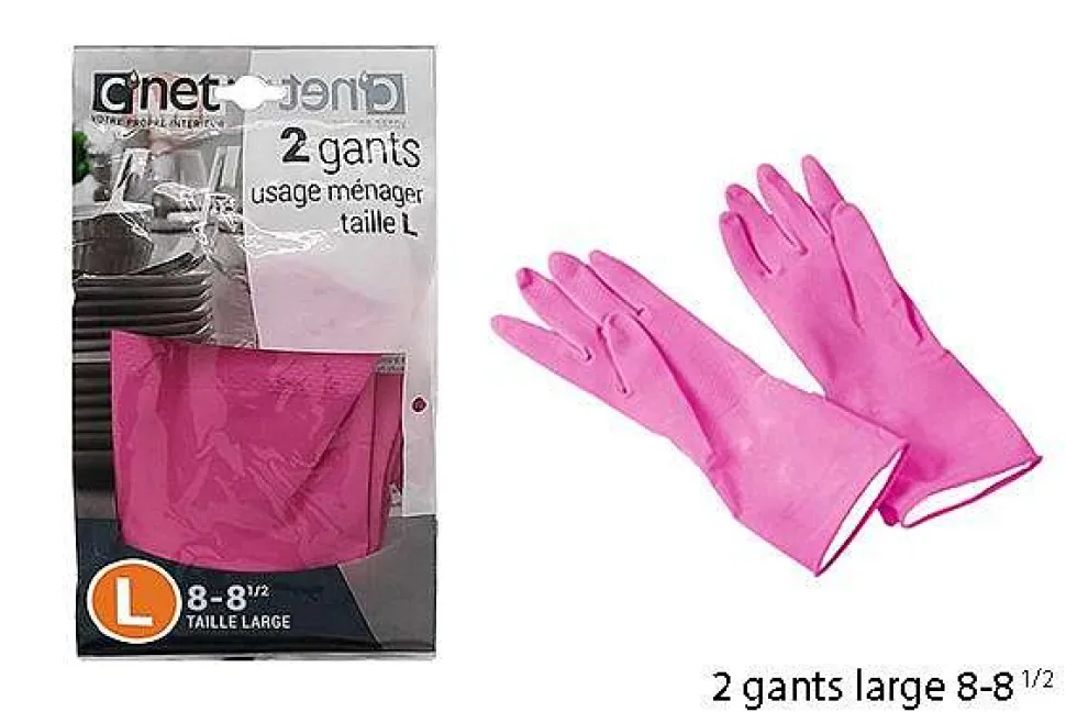 2 Gants Menage Latex 8