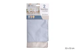 2 Lavettes Microfibre Chamoisee 32X32Cm