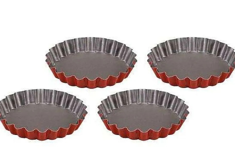 4 Moules Tartelette 12Cm Acier