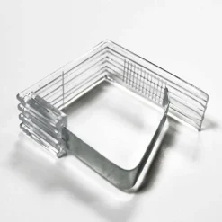 maxibazar 4 Pinces 4.6X4.3 Cm Plastique Metal Transparent