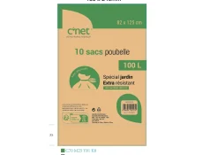 10 Sacs Poubelle 100L Jardin Avec Liens