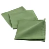 maxibazar 3 Serviettes De Table 40X40 Cm Coton Uni Initia Kaki