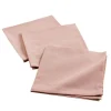 maxibazar 3 Serviettes De Table 40X40 Cm Coton Uni Initia Rose