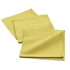 maxibazar 3 Serviettes De Table 40X40 Cm Coton Uni Initia Jaune