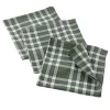 maxibazar 3 Serviettes De Table 45X45 Cm Coton Tisse Traditio Kaki