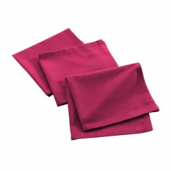 maxibazar 3 Serviettes De Table 40X40Cm Recycle Uni Fuchsia