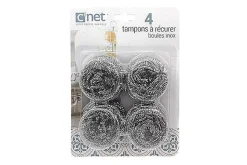 4 Tampons Recurer Boules Inox