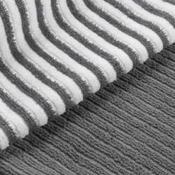 maxibazar 3 Torchons 40X40 Cm Microfibre Cuistot Anthrac 2 Unis 1 Raye