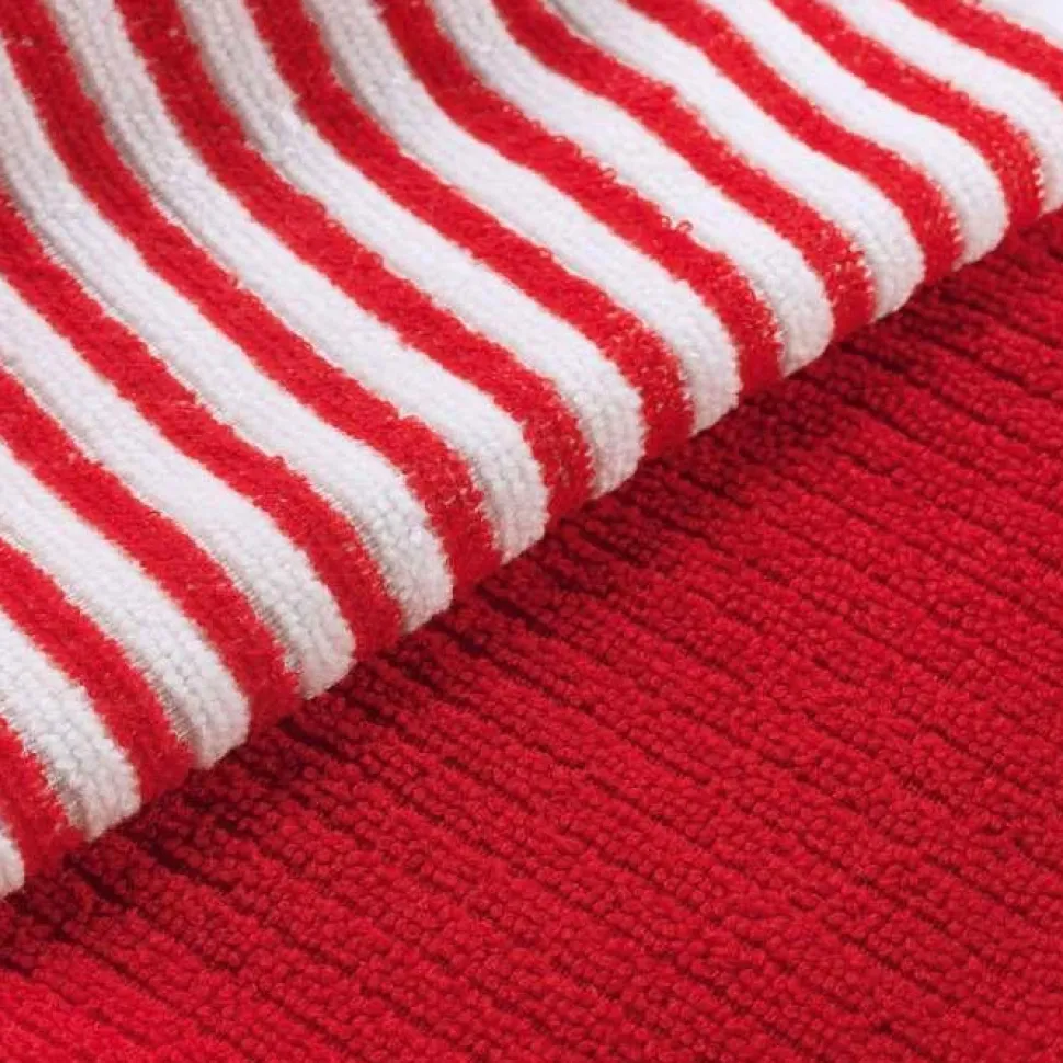 maxibazar 3 Torchons 40X40 Cm Microfibre Cuistot Rouge 2 Unis 1 Raye