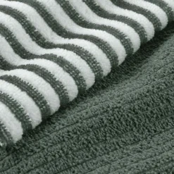 maxibazar 3 Torchons 40X40 Cm Microfibre Cuistot Kaki