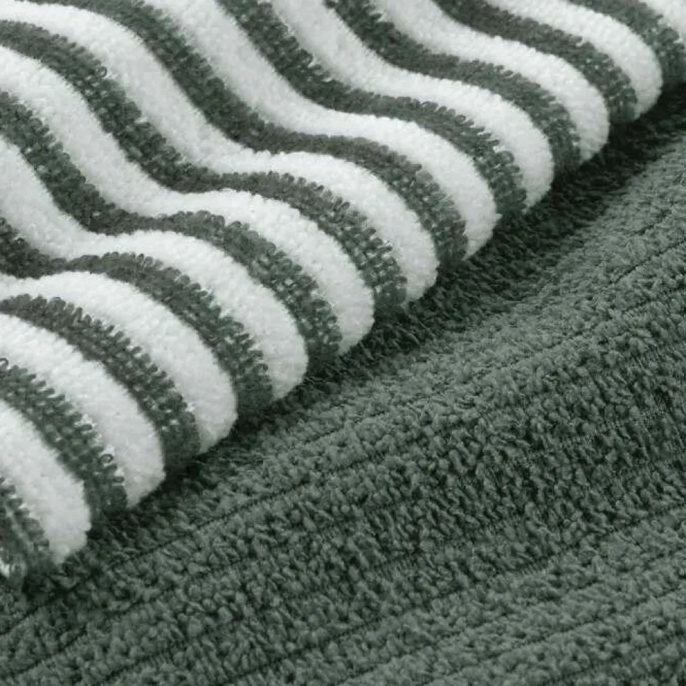 maxibazar 3 Torchons 40X40 Cm Microfibre Cuistot Kaki