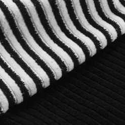 maxibazar 3 Torchons 40X40 Cm Microfibre Cuistot Noir 2 Unis 1 Raye