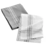 maxibazar 2 Torchons 50X70Cm Recycle Tisse Gris Chine