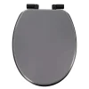 Abattant Wc Assise Noire Attaches Gris Noir