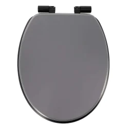 Abattant Wc Assise Noire Attaches Gris Noir