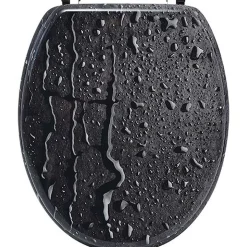 Abattant Wc Mdf 18 Pc Attaches Acier Inoxydable 3 Faces Impr