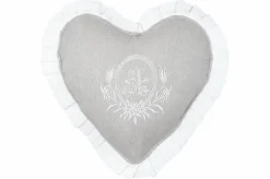 maxibazar Adelaide Coussin Coeur 30Cm Naturel