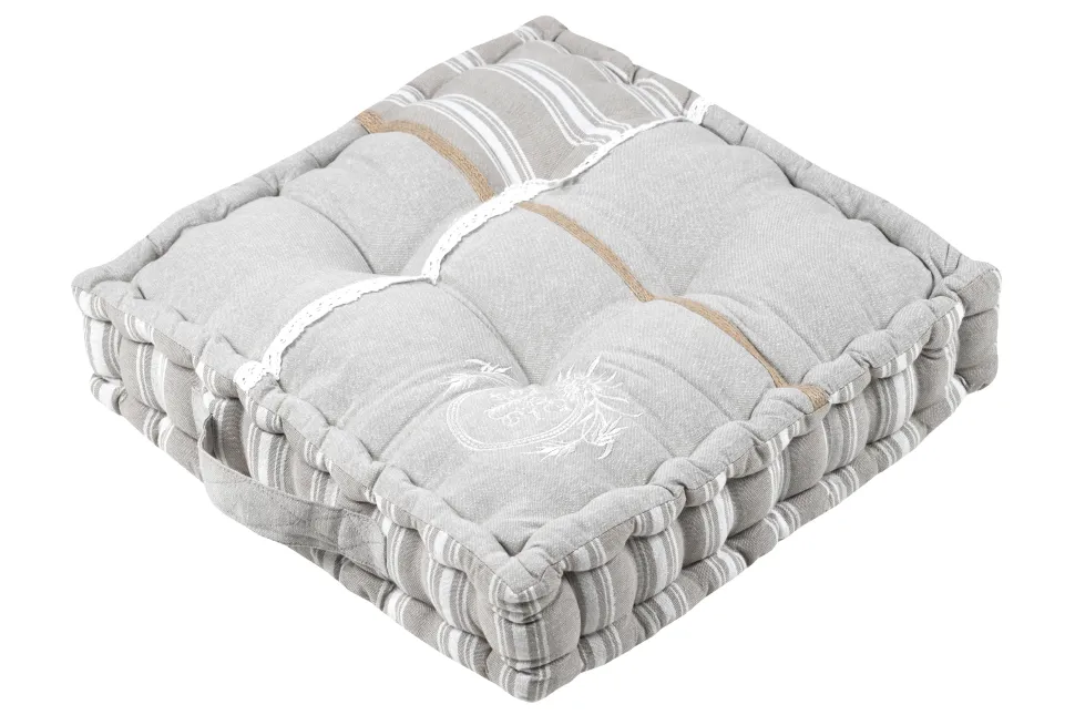 maxibazar Adelaide Coussin Sol 45X45X10Cm Naturel