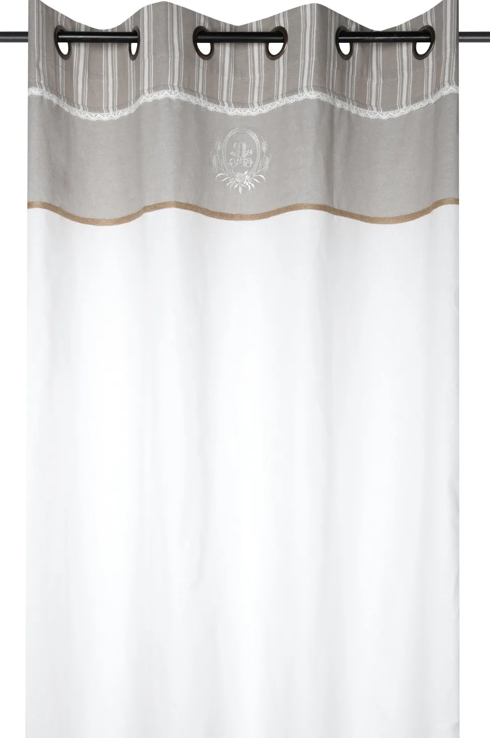 maxibazar Adelaide Rideau 140X260Cm Oeillets Naturel