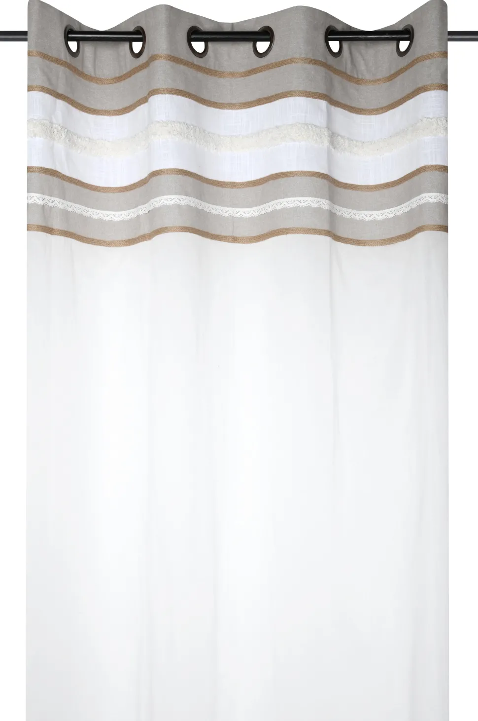 maxibazar Adelaide Voile 140X260Cm Oeillets Naturel