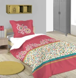 maxibazar Amaryllis Housse De Couette 140X200Cm Et 1 Taie 63X63Cm