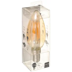Atmosphera Ampoule Led Droite Ambre E14 C35 2W