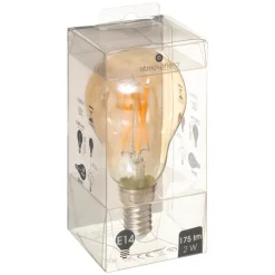 Atmosphera Ampoule Led Droite Ambre E14 A48 2W