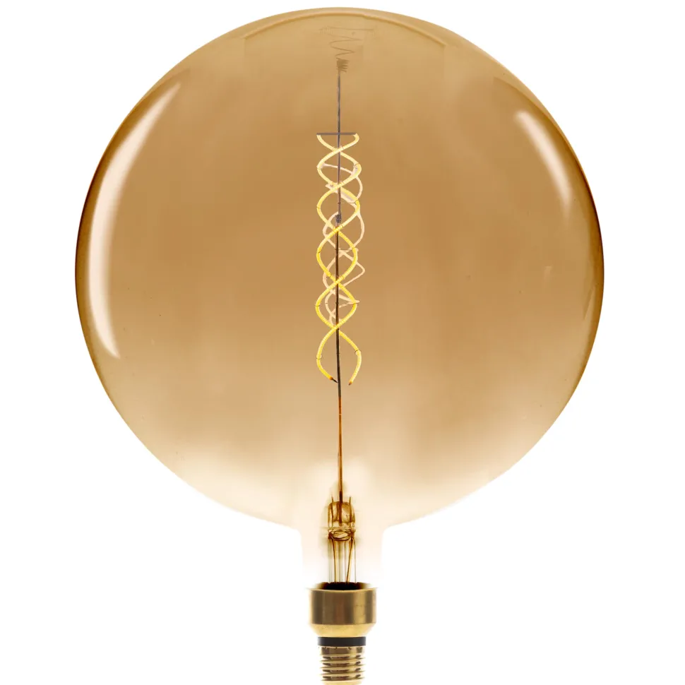 Atmosphera Ampoule Led Globe Ambree Filament Torsade E27