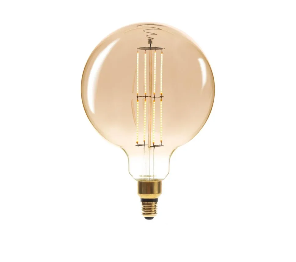 Atmosphera Ampoule Led Globe Ambree Filament Droit E27