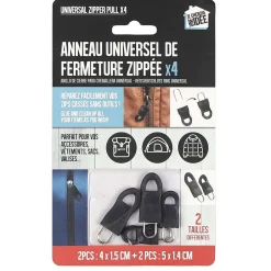 Anneau De Fermeture Eclair Universel X4 Pièces