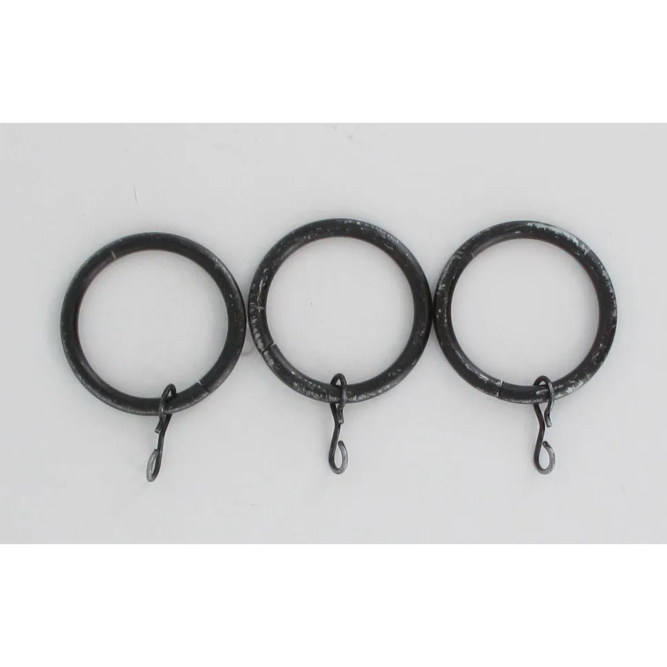 maxibazar Anneaux D20 X8 Noir Argent