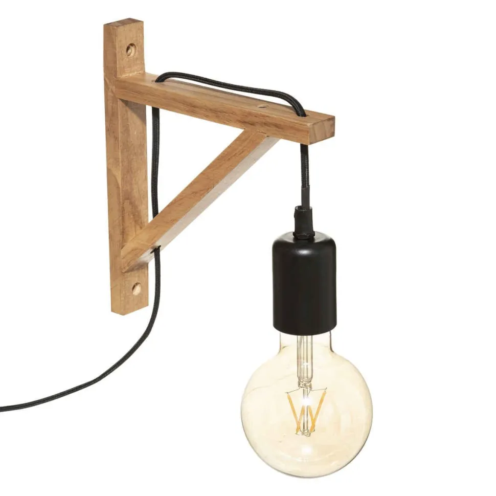 Atmosphera Applique Bois Wild Naturel H.22.5Cm