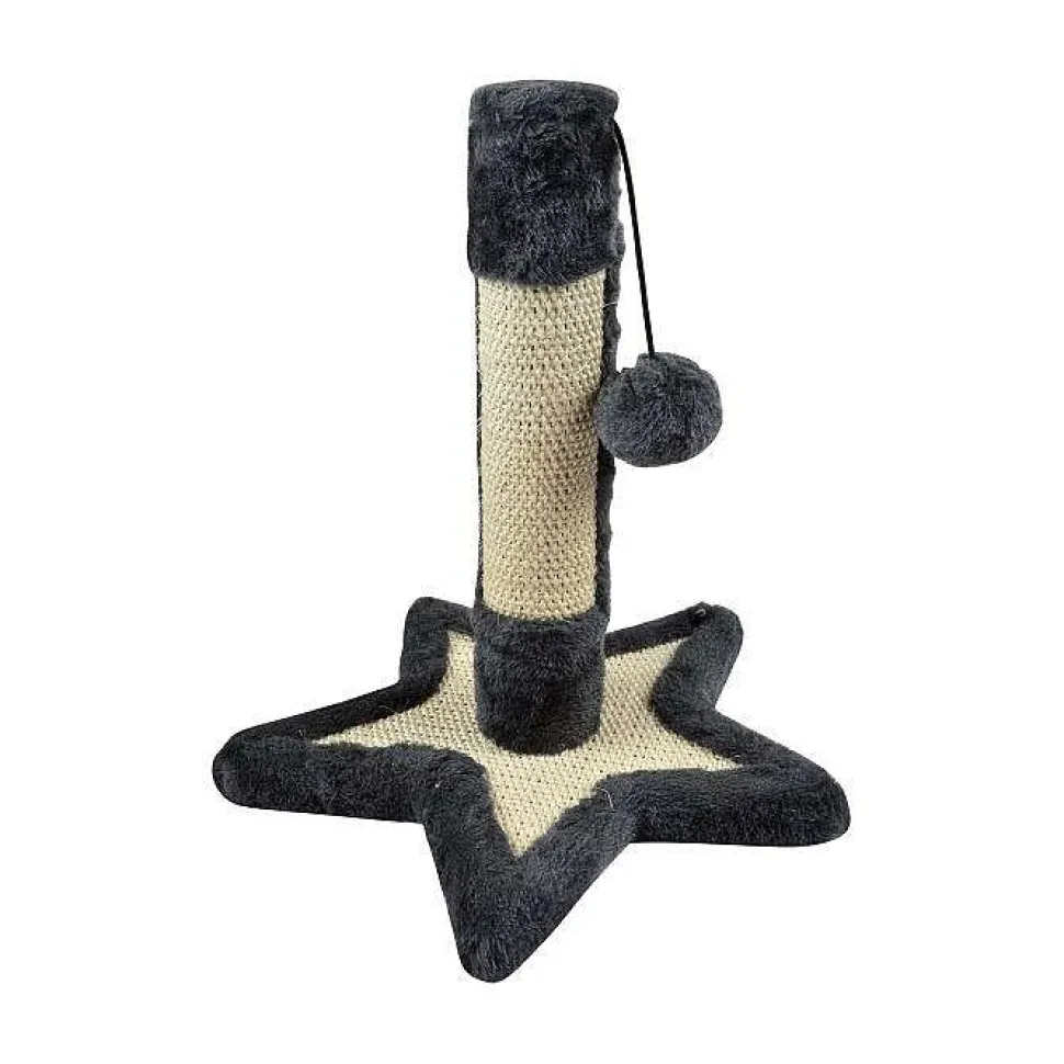 Arbre A Chaton Socle Etoile Et Jouet 30X33Cm Anthracite
