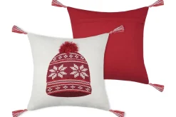 maxibazar Arvan Coussin 40X40Cm Rouge Feutre