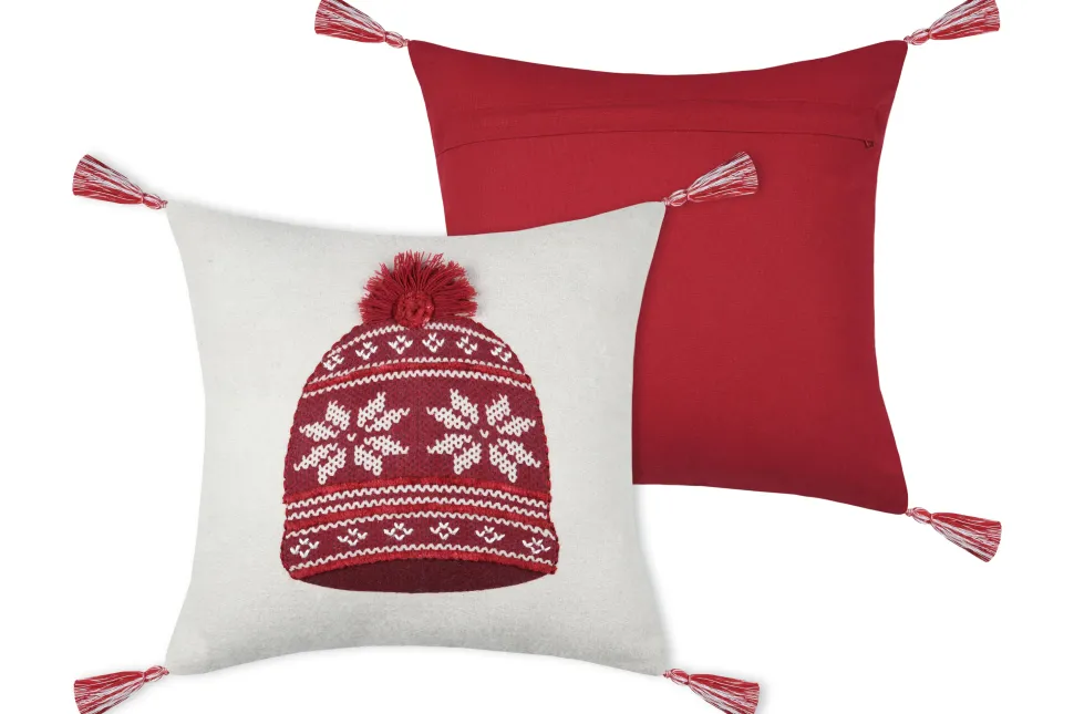 maxibazar Arvan Coussin 40X40Cm Rouge Feutre