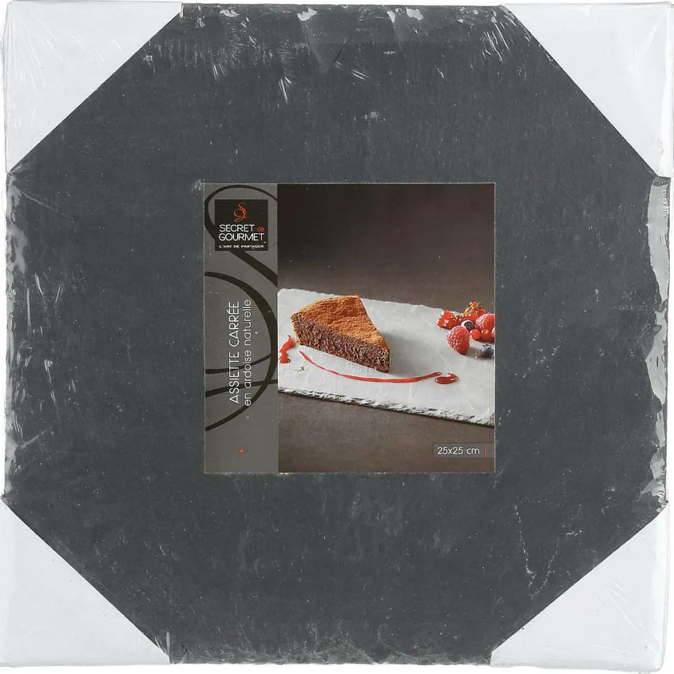 Assiette Ardoise 25X25Cm