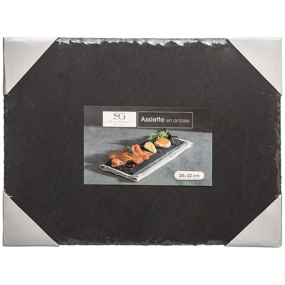 Assiette Ardoise 24X32Cm