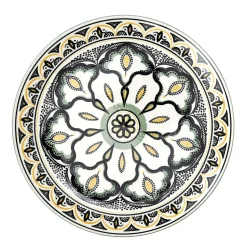 Assiette Mandala Vert D.26Cm
