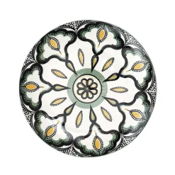 Assiette Mandala Vert D.19Cm