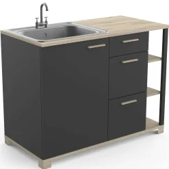 Atelier Meuble Bas 1 Porte 3 Tiroirs 3 Niches