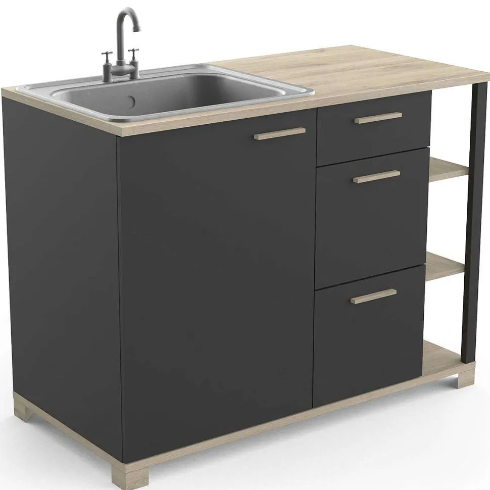 Atelier Meuble Bas 1 Porte 3 Tiroirs 3 Niches