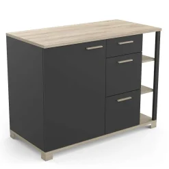 Atelier Meuble Bas 1 Porte 3 Tiroirs 3 Niches