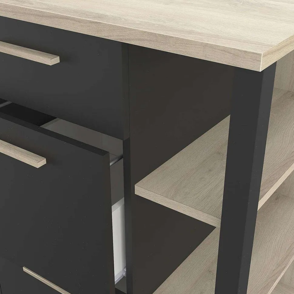 Atelier Meuble Bas 1 Porte 3 Tiroirs 3 Niches