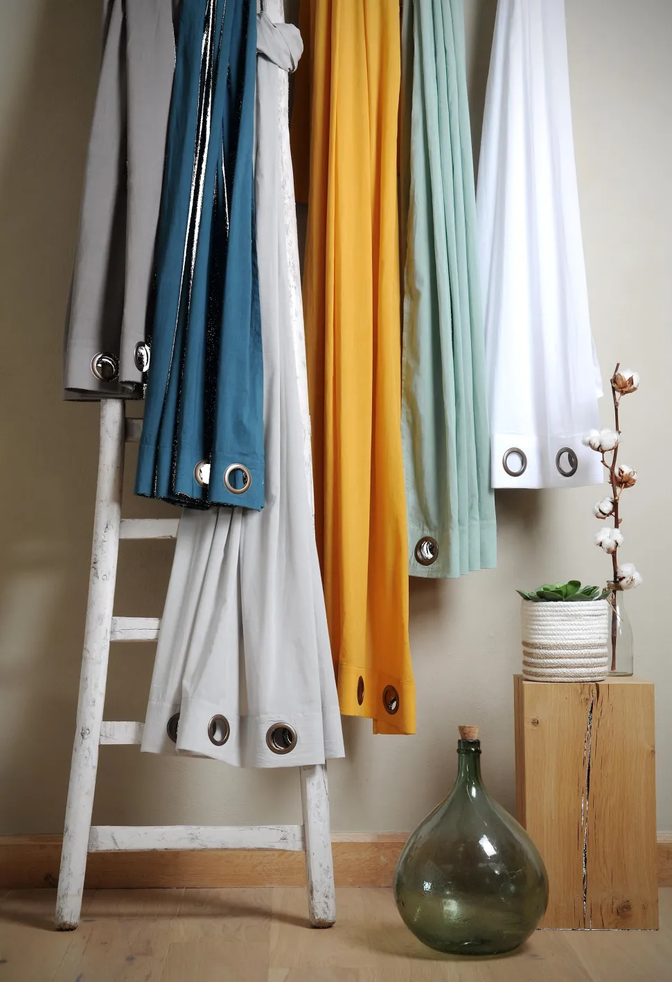 maxibazar Aube Voile 140X260 Oeil Moutarde