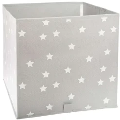 Bac Rangement Gris Etoiles