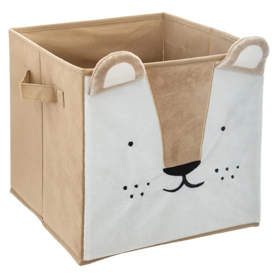 Atmosphera Bac Rangement Lion Velours