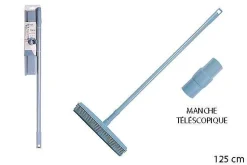 Balai Caoutchouc Bleu Et Manche