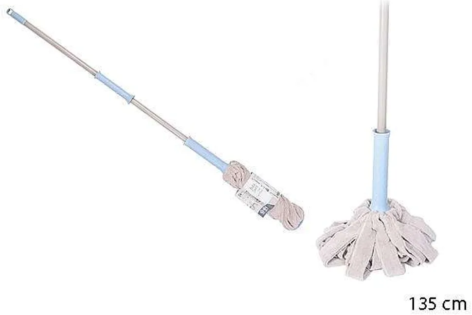 Balai Essoreur Franges Grege Bleu