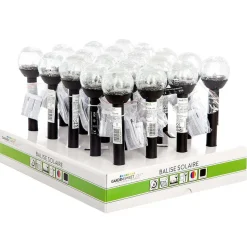 Balise Solaire A Planter Verre Noir Carry H.32Cm